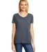 Hanes 42VT Women's V-Neck Triblend Tee with Fresh  Slate Triblend front view