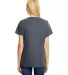 Hanes 42VT Women's V-Neck Triblend Tee with Fresh  Slate Triblend back view