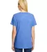 Hanes 42VT Women's V-Neck Triblend Tee with Fresh  Royal Triblend back view