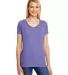 Hanes 42VT Women's V-Neck Triblend Tee with Fresh  Grape Triblend front view