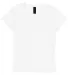 Hanes 42VT Women's V-Neck Triblend Tee with Fresh  Eco White front view