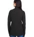 197 8433 Omega Stretch Terry Women's Quarter-Zip P in Black triblend back view