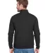 197 8434 Omega Stretch Terry Quarter-Zip Pullover in Black triblend back view