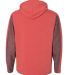 197 8435 Omega Stretch Terry Hooded Pullover Red Triblend back view
