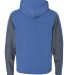 197 8435 Omega Stretch Terry Hooded Pullover Royal Triblend back view