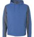 197 8435 Omega Stretch Terry Hooded Pullover Royal Triblend front view