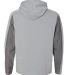 197 8435 Omega Stretch Terry Hooded Pullover Silver Grey Triblend back view