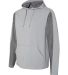 197 8435 Omega Stretch Terry Hooded Pullover Silver Grey Triblend side view