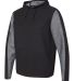 197 8435 Omega Stretch Terry Hooded Pullover Black Triblend side view