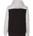 197 8676 Melange Fleece Colorblocked Hooded Pullov Black/ White back view