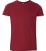 2201W Youth Fine Jersey T-Shirt CRANBERRY front view