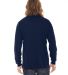 2007W Fine Jersey Long Sleeve T-Shirt in Navy back view