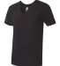 2456W Fine Jersey V-Neck T-Shirt BLACK side view