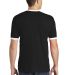 2410W Fine Jersey Ringer T-Shirt in Black/ white back view