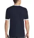 2410W Fine Jersey Ringer T-Shirt Navy/ White back view