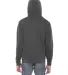 F497W Unisex Flex Fleece Zip Hoodie Dark Heather Grey back view