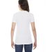 BB301W Ladies' Poly-Cotton Short-Sleeve Crewneck in White back view