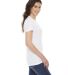 BB301W Ladies' Poly-Cotton Short-Sleeve Crewneck in White side view