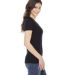 BB301W Ladies' Poly-Cotton Short-Sleeve Crewneck in Black side view