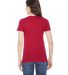 BB301W Ladies' Poly-Cotton Short-Sleeve Crewneck in Red back view