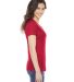 BB301W Ladies' Poly-Cotton Short-Sleeve Crewneck in Red side view