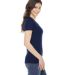 BB301W Ladies' Poly-Cotton Short-Sleeve Crewneck in Navy side view