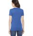BB301W Ladies' Poly-Cotton Short-Sleeve Crewneck in Hthr lake blue back view