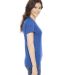 BB301W Ladies' Poly-Cotton Short-Sleeve Crewneck in Hthr lake blue side view