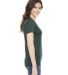 BB301W Ladies' Poly-Cotton Short-Sleeve Crewneck in Heather forest side view