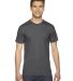 American Apparel 2001 Fine Jersey T-Shirt in Asphalt front view