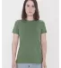 American Apparel 23215OW Ladies' Organic Fine Jers PINE front view