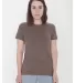 American Apparel 23215OW Ladies' Organic Fine Jers WALNUT front view