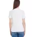 2356W Ladies' Fine Jersey Short Sleeve Classic V-N WHITE back view