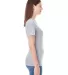 2356W Ladies' Fine Jersey Short Sleeve Classic V-N HEATHER GREY side view