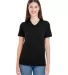 2356W Ladies' Fine Jersey Short Sleeve Classic V-N BLACK front view