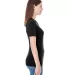 2356W Ladies' Fine Jersey Short Sleeve Classic V-N BLACK side view