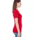 2356W Ladies' Fine Jersey Short Sleeve Classic V-N RED side view