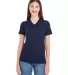 2356W Ladies' Fine Jersey Short Sleeve Classic V-N NAVY front view