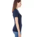 2356W Ladies' Fine Jersey Short Sleeve Classic V-N NAVY side view