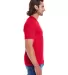 24321W Unisex Fine Jersey Short Sleeve Classic V-N Red side view