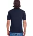 24321W Unisex Fine Jersey Short Sleeve Classic V-N Navy back view