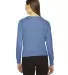BR394W Unisex Tri-Blend Lightweight Raglan Pullove Athletic Blue back view