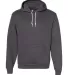 F498W Unisex Flex Fleece Drop Shoulder Pullover Ho DK HEATHER GREY front view