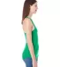 BB308W Ladies' Poly-Cotton Racerback Tank Top Heather Kelly Green side view