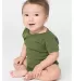 4001W Infant Baby Rib One Piece Olive front view