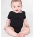 4001W Infant Baby Rib One Piece Black front view