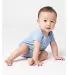 4001W Infant Baby Rib One Piece Baby Blue front view