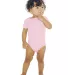 4001W Infant Baby Rib One Piece Pink front view