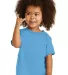 Port & Company CAR54T Toddler Core Cotton Tee Aquatic Blue front view