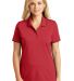 242 LK111 Port Authority Ladies Dry Zone UV Micro- in Rich red/dp bk front view